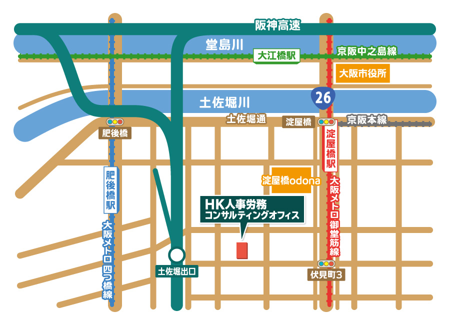 HK人事労務コンサルティングオフィス地図